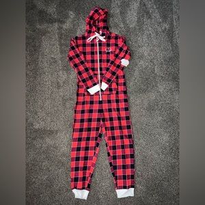 Ivory Ella Red Buffalo Plaid Onesie